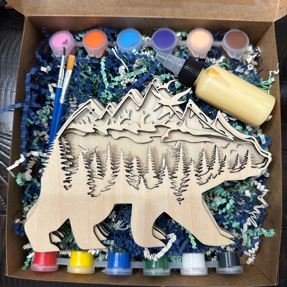 Woods Bear - Paint Kit - Handmade